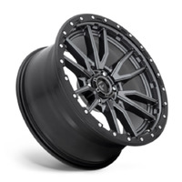 FUEL Off-Road D680 Rebel Matte Gun Metal Black Bead Ring Wheels (17x9 +1)  [WHEEL KIT, QTY: 4]