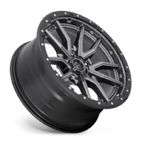 FUEL Off-Road D680 Rebel Matte Gun Metal Black Bead Ring Wheels (18X9 +20)  [WHEEL KIT, QTY: 4]