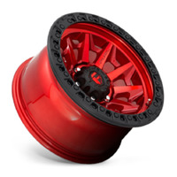 FUEL Off-Road D695 Covert Candy Red Black Bead Ring Wheels (18x9 +20)  [WHEEL KIT, QTY: 4]