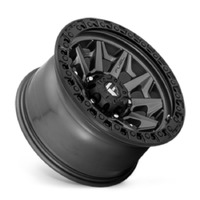 FUEL Off-Road D716 Covert Matte Gun Metal Black Bead Ring Wheels (17x9 +1) [Single Wheel]