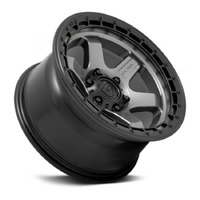 FUEL Off-Road D752 Block Matte Gunmetal W/ Black Ring Wheels (18x9 +1)  [WHEEL KIT, QTY: 4]