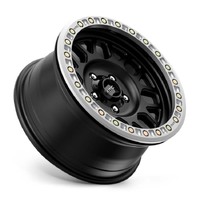 KMC Km234 Grenade Desert Beadlock Satin Black Wheels (17x8.5 +0)  [WHEEL KIT, QTY: 4]