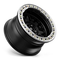 KMC Km235 Grenade Crawl Beadlock Satin Black Wheels (17x8.5 +0)  [WHEEL KIT, QTY: 4]