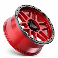 KMC KM544 Mesa Candy Red W/ Black Lip Wheels (17x9 +18) [Single Wheel]