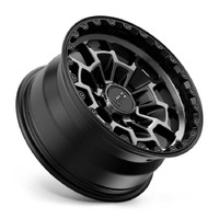 KMC KM718 Summit Satin Black W/ Gray Tint Wheels (17x8.5 +18)  [WHEEL KIT, QTY: 4]