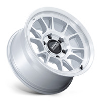 KMC Km729 Range Gloss Silver W/ Machined Face Wheels (17x8.5 +0)  [WHEEL KIT, QTY: 4]