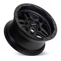 ROH Hammer Matt Black Gloss Lip Wheels (17x9 +25) [Single Wheel]