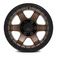 FUEL Off-Road D124 Block Beadlock Matte Bronze W/ Matte Black Ring Wheels (17x8.5 +0)  [WHEEL KIT, QTY: 4]