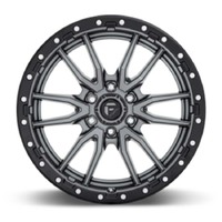 FUEL Off-Road D680 Rebel Matte Gun Metal Black Bead Ring Wheels (17x9 +1)  [WHEEL KIT, QTY: 4]