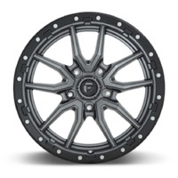 FUEL Off-Road D680 Rebel Matte Gun Metal Black Bead Ring Wheels (18X9 +20)  [WHEEL KIT, QTY: 4]