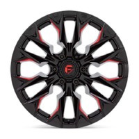 FUEL Off-Road D823 Flame Gloss Black Milled W/ Candy Red Wheels (20x9 +20)  [WHEEL KIT, QTY: 4]