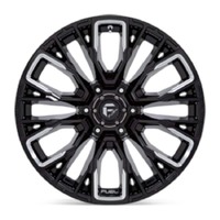 FUEL Off-Road D849 Rebar Gloss Black Milled Wheels (20x9 +20)  [WHEEL KIT, QTY: 4]