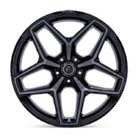 FUEL Off-Road Fc854Bt Flux Gloss Black Brush Fc Gray Ddt Wheels (18x9 +20)  [WHEEL KIT, QTY: 4]