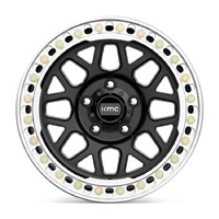 KMC Km235 Grenade Crawl Beadlock Satin Black Wheels (17x8.5 +0)  [WHEEL KIT, QTY: 4]