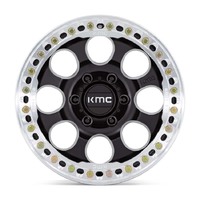 KMC Km237 Riot Beadlock Satin Black W/ Machined Ring Wheels (17x8.5 +0)  [WHEEL KIT, QTY: 4]