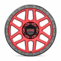 KMC KM544 Mesa Candy Red W/ Black Lip Wheels (20x9 +18) [Single Wheel]