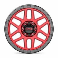 KMC KM544 Mesa Candy Red W/ Black Lip Wheels (17x9 +18) [Single Wheel]