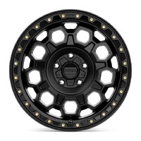 KMC KM545 Trek Satin Black Wheels (17x8 +35)  [WHEEL KIT, QTY: 4]