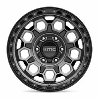 KMC KM545 Trek Satin Black W/ Gray Tint Wheels (17x8 +20)  [WHEEL KIT, QTY: 4]