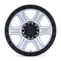 KMC KM551 Outrun Machined W/ Gloss Black Lip Wheels (17x8.5 +18)  [WHEEL KIT, QTY: 4]