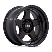 KMC KM728 Lobo Matte Black Wheels (17x8.5 +18)  [WHEEL KIT, QTY: 4]