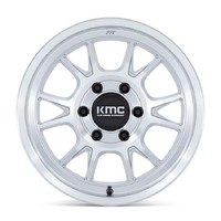 KMC Km729 Range Gloss Silver W/ Machined Face Wheels (17x8.5 +0)  [WHEEL KIT, QTY: 4]