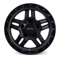 ROH Hammer Matt Black Gloss Lip Wheels (17x9 +25) [Single Wheel]