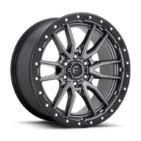 FUEL Off-Road D680 Rebel Matte Gun Metal Black Bead Ring Wheels (17x9 +1)