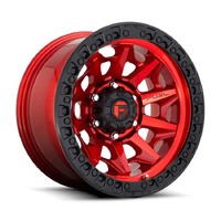 FUEL Off-Road D695 Covert Candy Red Black Bead Ring Wheels (20x9 +20)