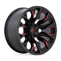 FUEL Off-Road D823 Flame Gloss Black Milled W/ Candy Red Wheels (20x9 +20)