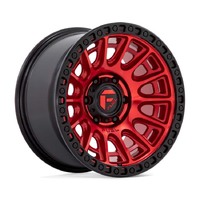 FUEL Off-Road D834 Cycle Candy Red W/ Black Ring  Wheels (17X8.5  +25)