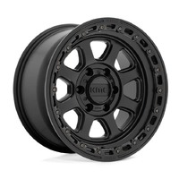 KMC Km548 Chase Satin Black W/ Gloss Black Lip Wheels (20x9 +0)