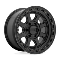 KMC KM548 Chase Satin Black W/ Gloss Black Lip Wheels (20x9 +18)