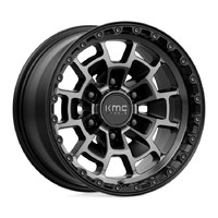 KMC KM718 Summit Satin Black W/ Gray Tint Wheels (17x8.5 +18)