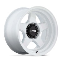 KMC KM728 Lobo Gloss White Wheels (17x8.5 +18)