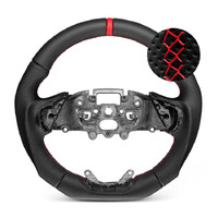 Trimmed Co. Full Leather w/ Perforated Grip Steering Wheel - Red (Next Gen Ranger / Everest)