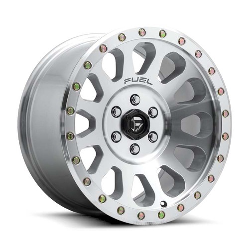 FUEL Off-Road D647 Vector Diamond Cut Machined W/ Clear Coat Wheels (17x8.5 +7)  [WHEEL KIT, QTY: 4]