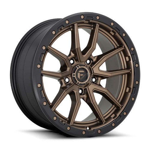 FUEL Off-Road D681 Rebel Matte Bronze Black Bead Ring Wheels (18X9 +20)  [WHEEL KIT, QTY: 4]