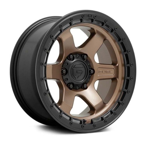 FUEL Off-Road D751 Block Matte Bronze W/ Black Ring Wheels (17x9 +1) [Single Wheel]