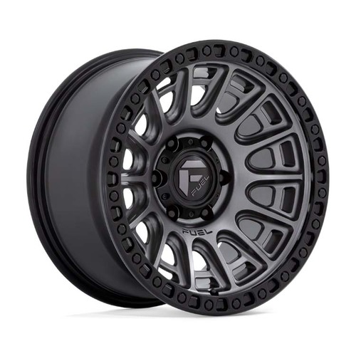 FUEL Off-Road D835 Cycle  Matte Gunmetal W/ Black Ring  Wheels (17X8.5  +25)  [WHEEL KIT, QTY: 4]