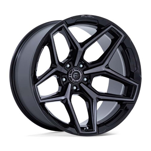 FUEL Off-Road Fc854Bt Flux Gloss Black Brush Fc Gray Ddt Wheels (18x9 +20)  [WHEEL KIT, QTY: 4]