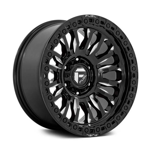 FUEL Off-Road FC857 Rincon Gloss Black Milled Wheels (17x9 +1)  [WHEEL KIT, QTY: 4]