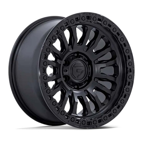 FUEL Off-Road FC857 Rincon Matte Black W/ Gloss Black Lip Wheels (17x9 +1)  [WHEEL KIT, QTY: 4]