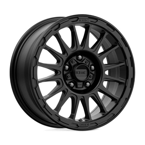 KMC KM542 Impact Satin Black Wheels (17x8 +35)  [WHEEL KIT, QTY: 4]