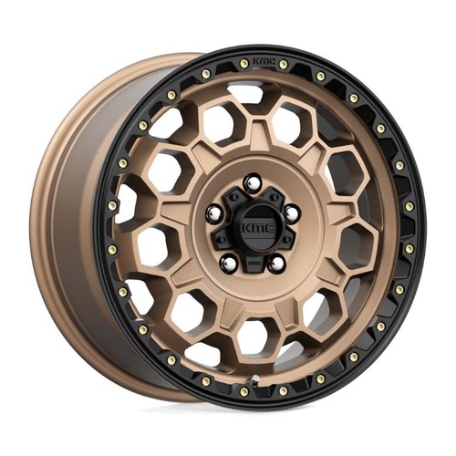 KMC KM545 Trek Matte Bronze W/ Black Lip Wheels (17x8 +20)  [WHEEL KIT, QTY: 4]