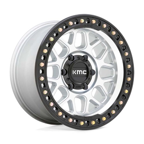 KMC Km549 Grs Machined W/ Satin Black Lip Wheels (20x9 +0)  [WHEEL KIT, QTY: 4]