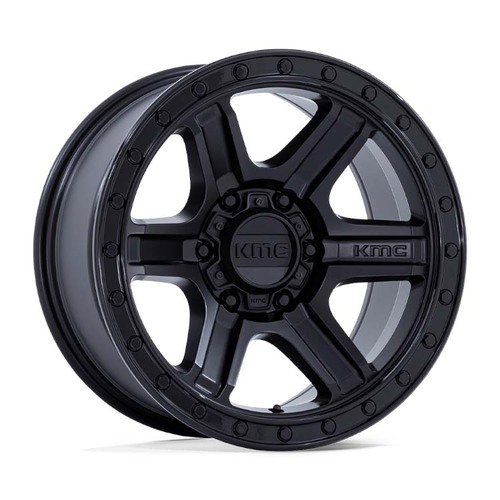 KMC KM551 Outrun Black Wheels (17x8.5 +18)  [WHEEL KIT, QTY: 4]