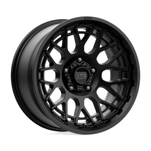 KMC KM722 Technic Satin Black Wheels (20x9 +18)  [WHEEL KIT, QTY: 4]