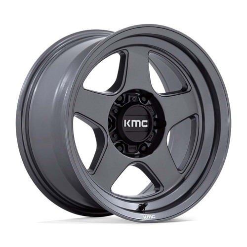 KMC KM728 Lobo Matte Anthracite Wheels (17x8.5 +18)  [WHEEL KIT, QTY: 4]