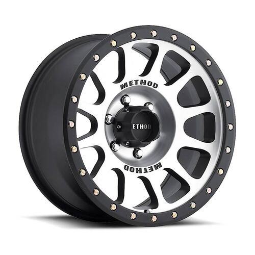 Method MR305 NV Machined - Matte Black Lip Wheels (17x8.5 +25)  [WHEEL KIT, QTY: 4]